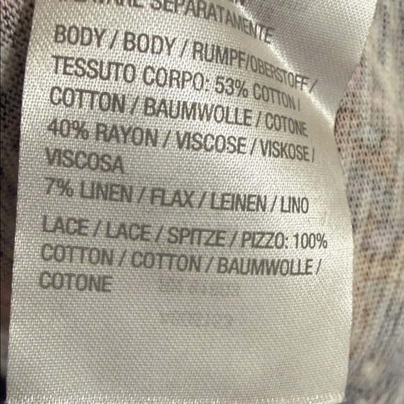 Canon Multicolor Paisley Long Sleeve Dress women XL festival casual linen boho - Picture 8 of 9